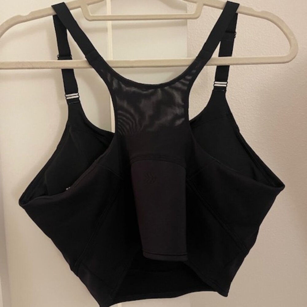 Black Racerback Sports Bra - All In Motion - Picture 2 of 2